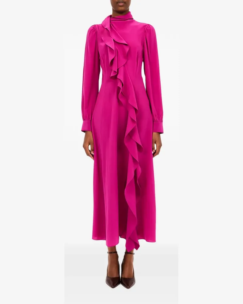 Ulla Johnson Gerüschtes Sabrina Midikleid - Rosa Rosa