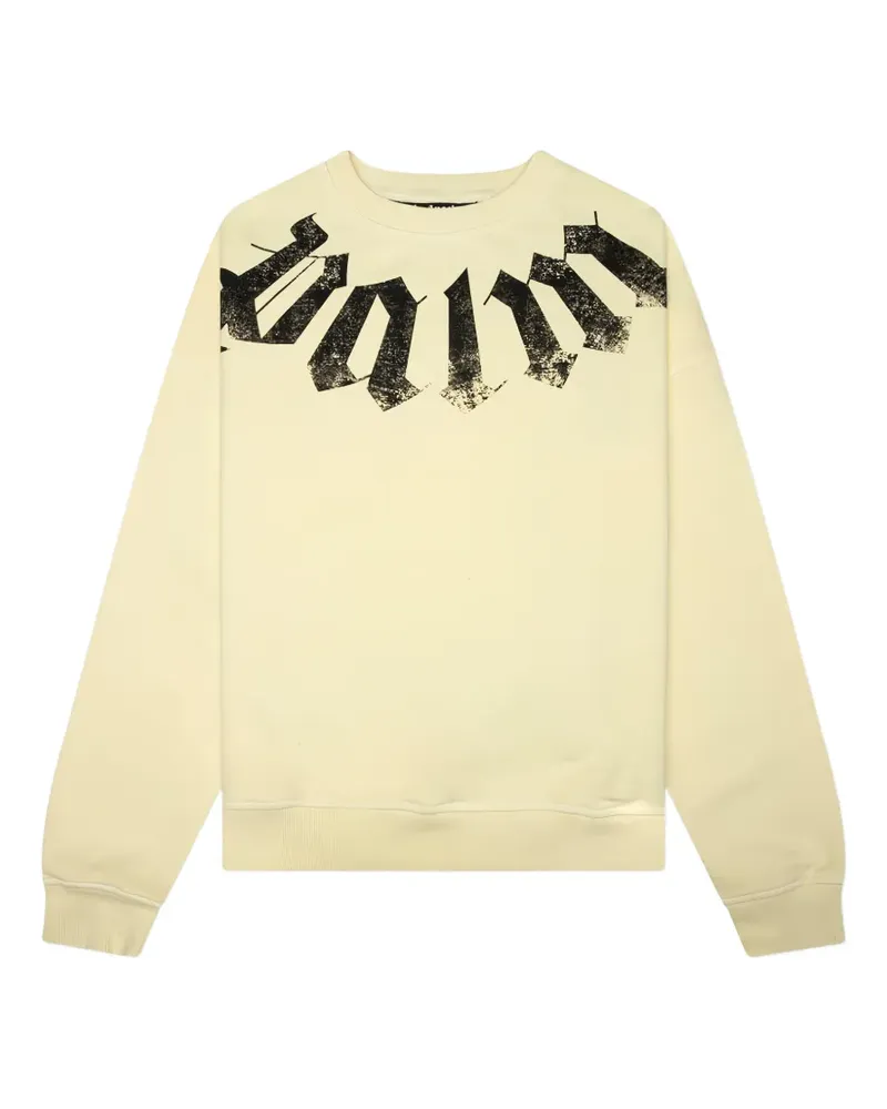 Palm Angels Locker geschnittener Pullover mit Logo-Print - Nude Nude