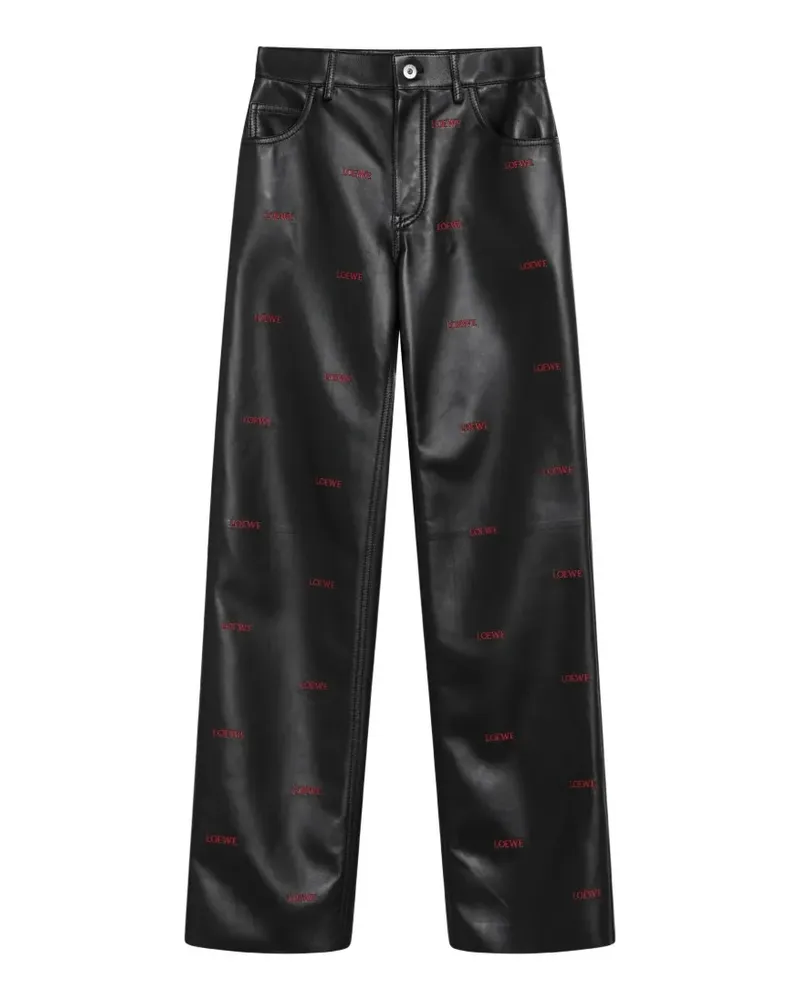Loewe trousers in nappa lambskin - Schwarz Schwarz
