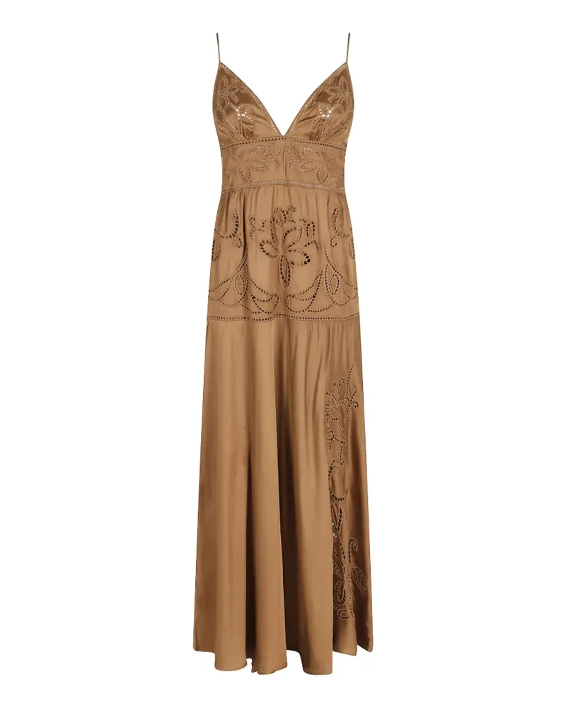 Ermanno Scervino floral-cutout maxi dress - Nude Nude