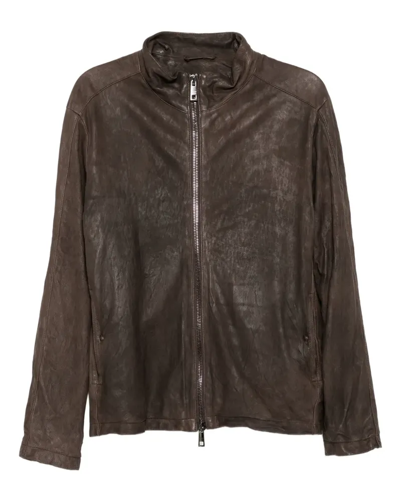 Giorgio Brato Klassische Lederjacke - Braun Braun