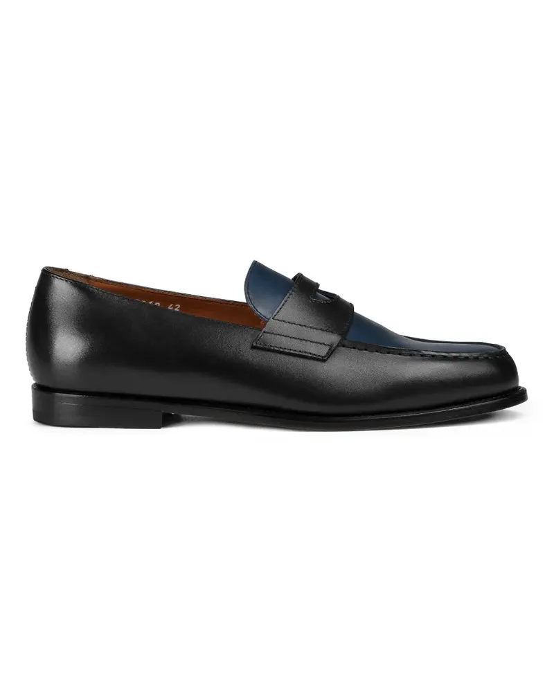 Doucal´s two-tone leather loafers - Schwarz Schwarz