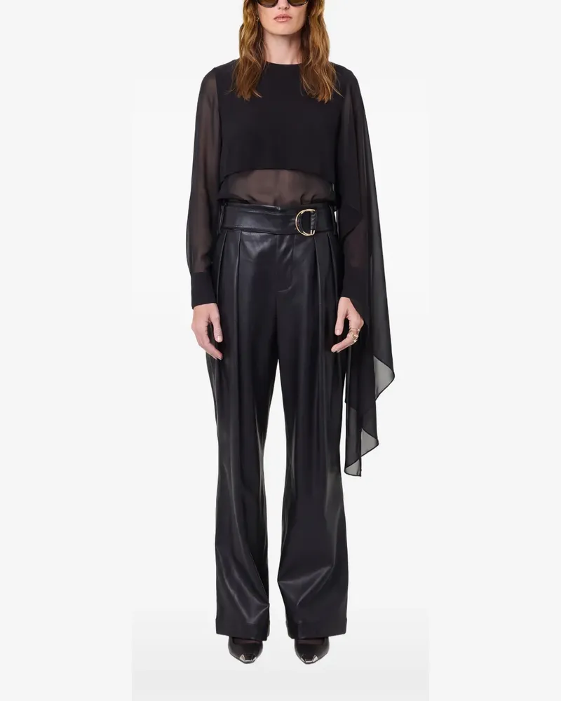 NICHOLAS Asymmetrische Bluse - Schwarz Schwarz