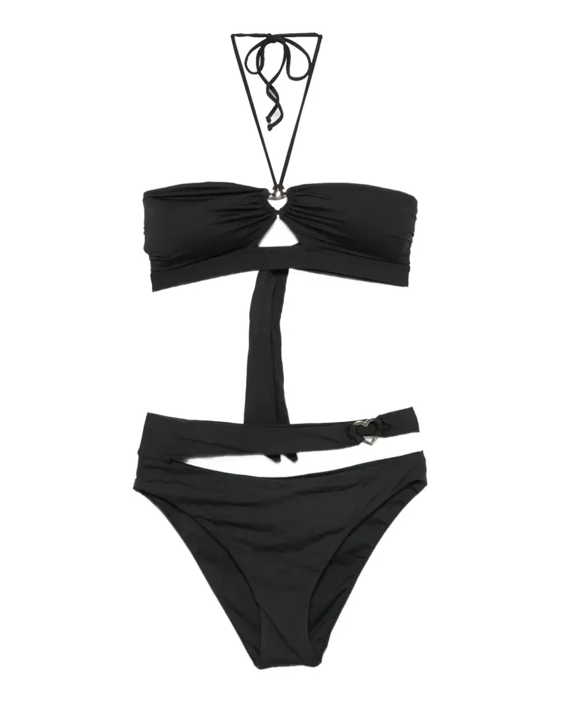 Blumarine halterneck cut-out bikini - Schwarz Schwarz