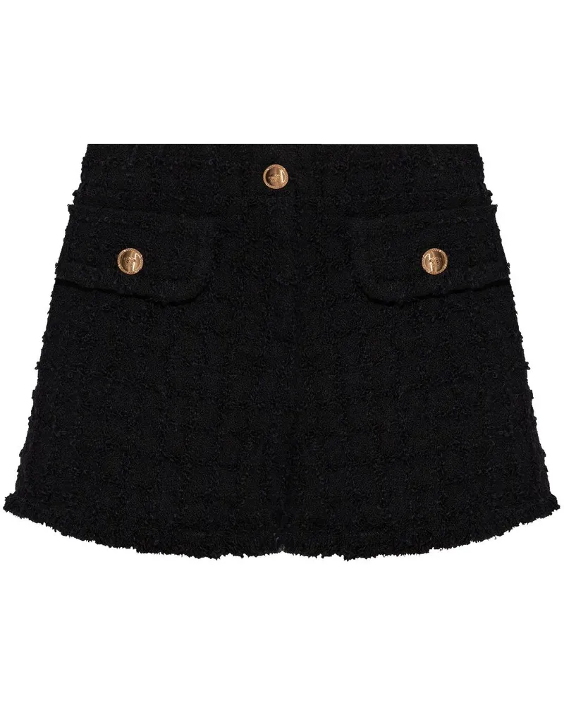 Versace Heritage Minishorts aus Tweed - Schwarz Schwarz