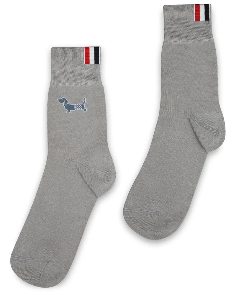 Thom Browne Socken aus Hector-Jacquard - Grau Grau