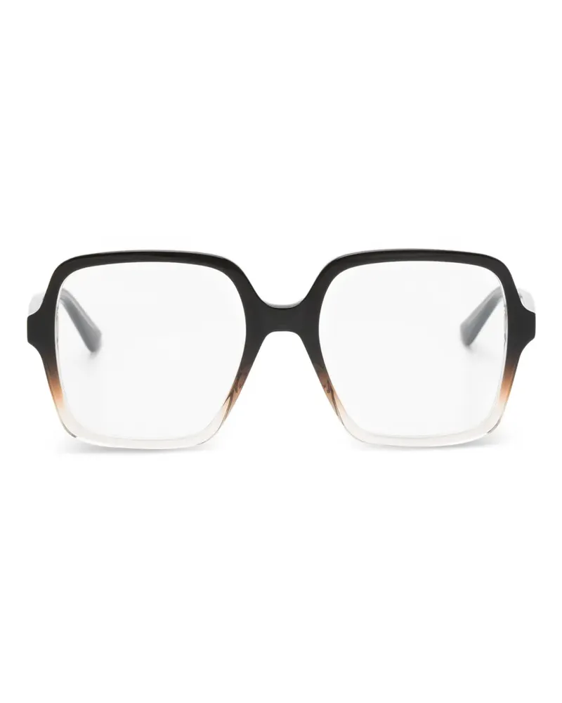 Alexander McQueen Brille mit eckigem Gestell - Braun Braun