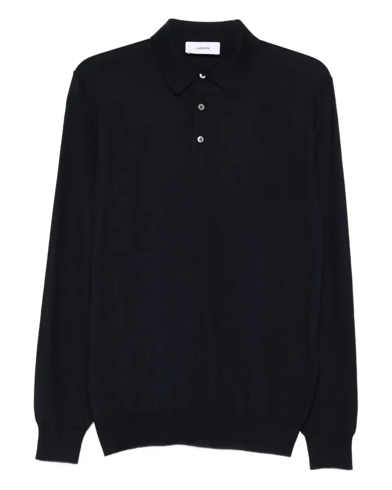LARDINI Poloshirt mit langen Ärmeln - Blau Blau