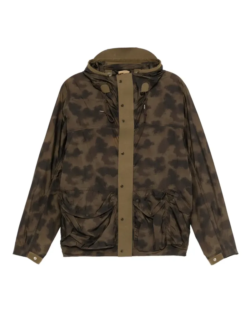Ten c Kapuzenjacke mit Camouflage-Print - Braun Braun