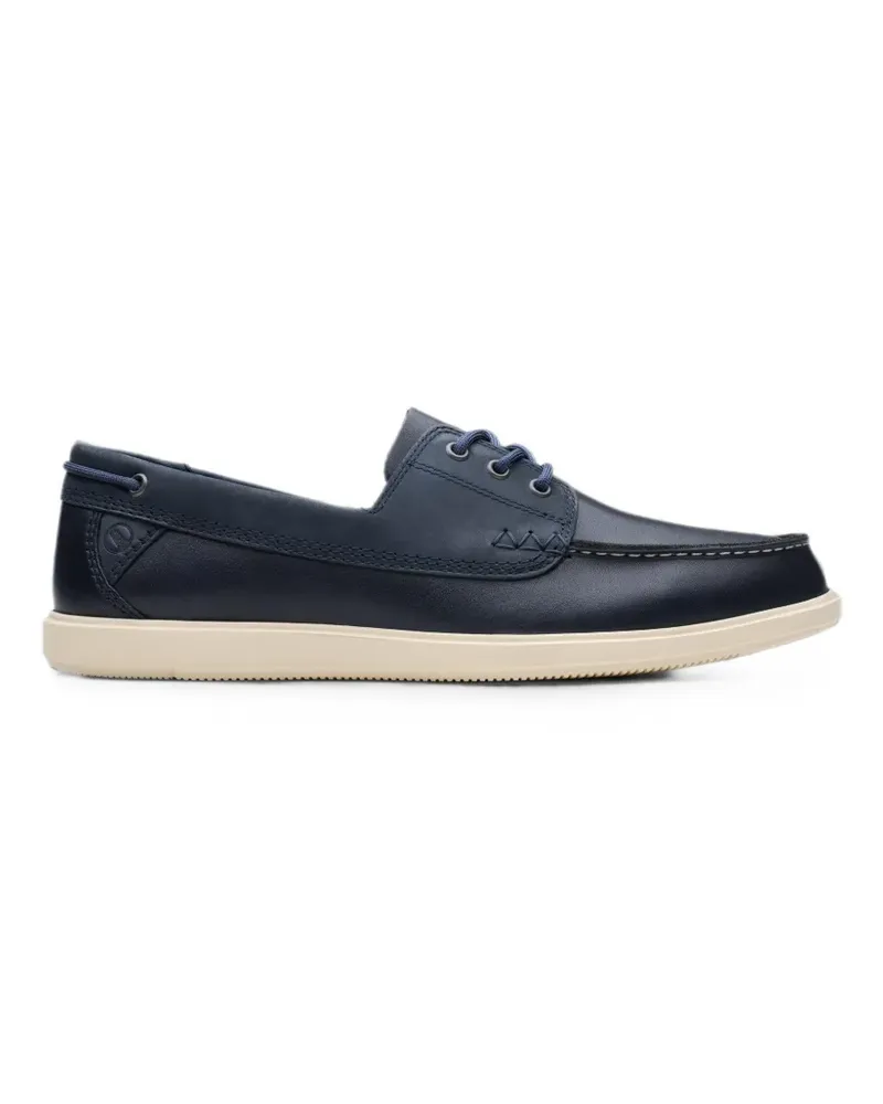 Clarks Bratton leather boat shoes - Blau Blau