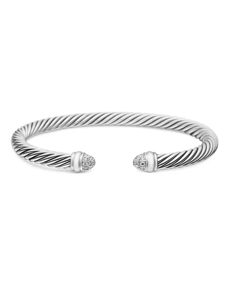 David Yurman Cable Classics Armband aus Sterlingsilber mit Diamant 5mm Silber