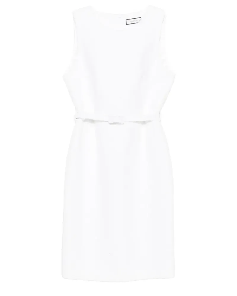 ANDIATA Midikleid aus Bouclé-Strick mit Gürtel - Weiß Weiß