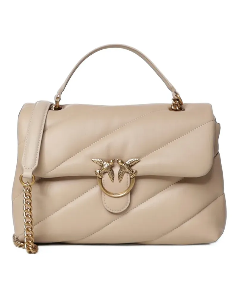 Pinko medium Love quilted leather shoulder bag - Nude Nude