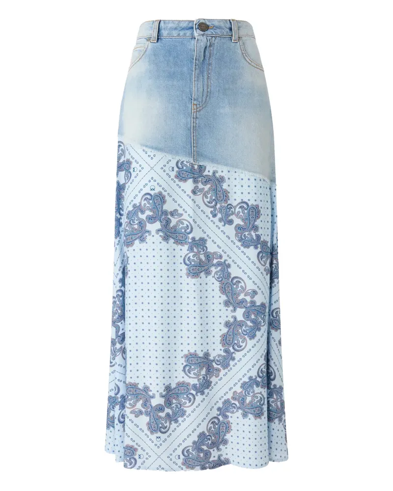 Pinko Maxirock mit Paisley-Print - Blau Blau