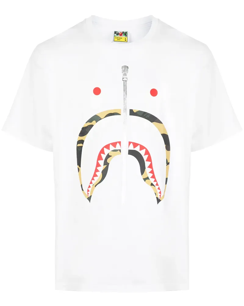 BAPE 1st Camo Shark' T-Shirt - Weiß Weiß