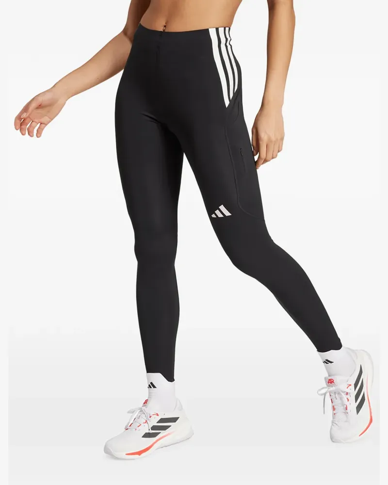 adidas Adizero logo-print leggings - Schwarz Schwarz