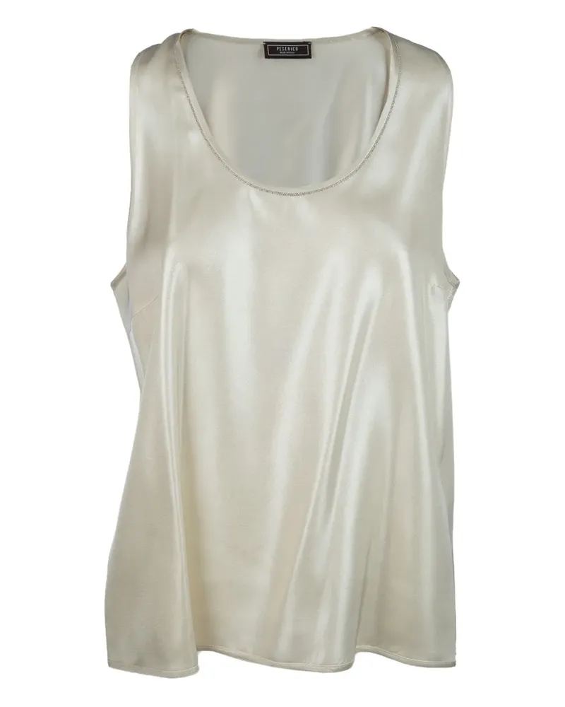 Peserico Top aus Seidenkrepp - Weiß Weiß