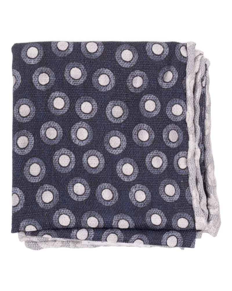 Brunello Cucinelli geometric-print pocket square - Blau Blau