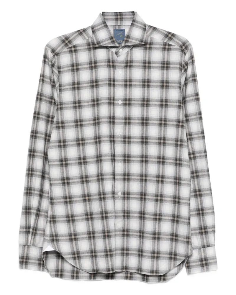 BARBA Hemd mit Karomuster - Grau Grau