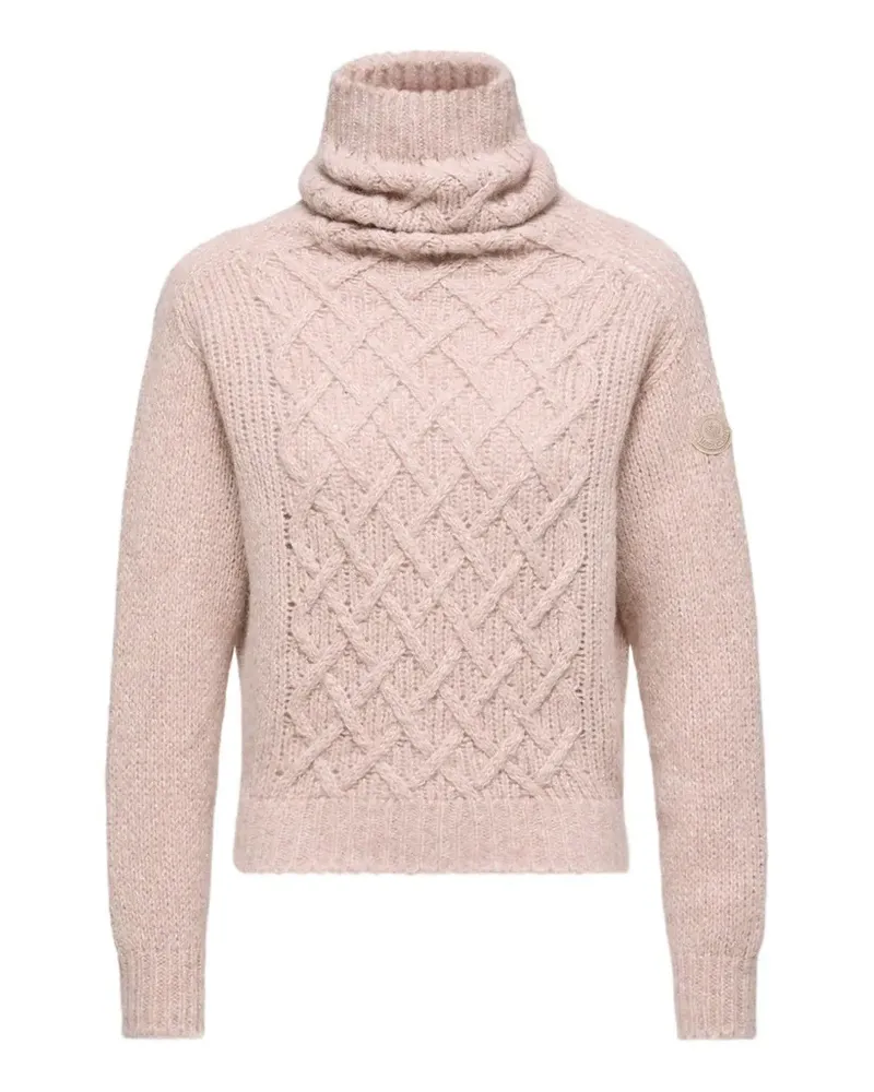 Moncler Pullover mit Zopfmuster - Rosa Rosa