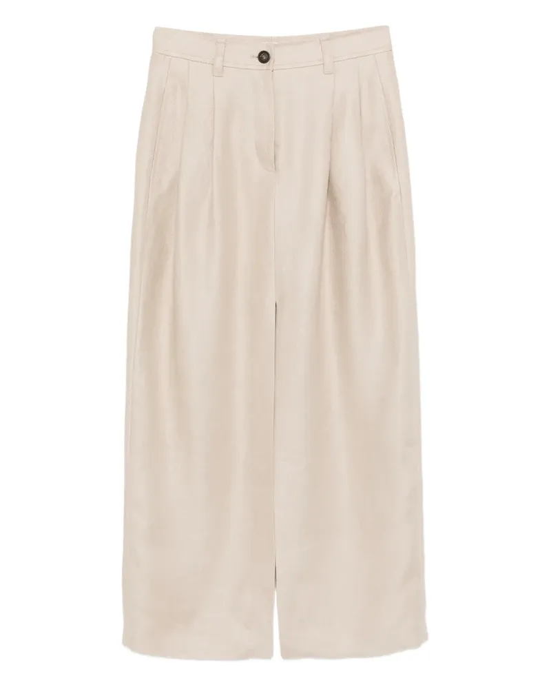 Brunello Cucinelli linen maxi skirt - Nude Nude