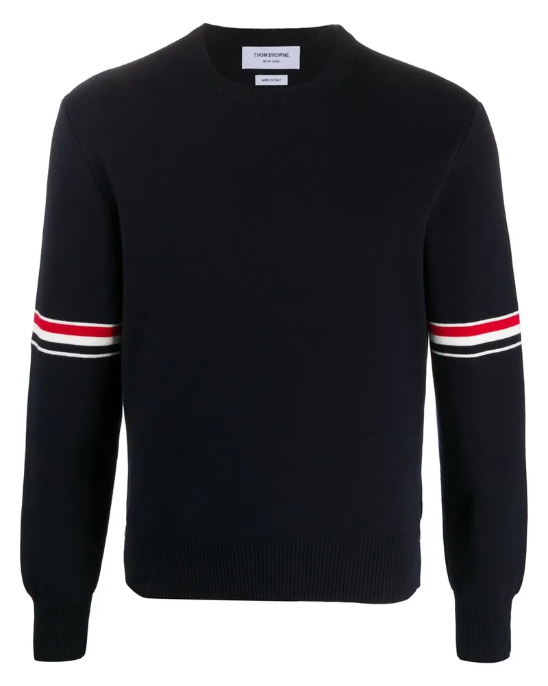 Thom Browne Pullover mit rundem Ausschnitt Blau