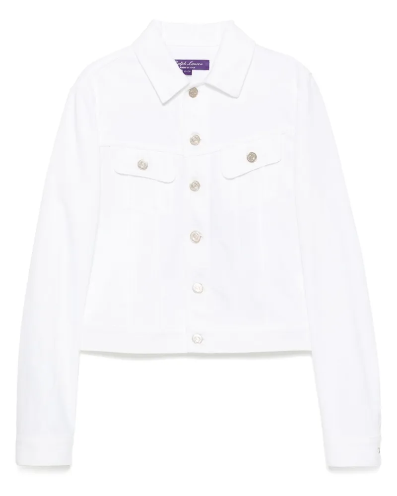 Ralph Lauren Cropped-Jacke aus Denim - Weiß Weiß