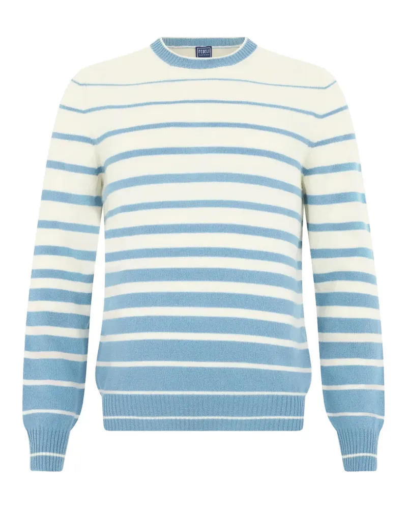 Fedeli striped cashmere sweater - Blau Blau