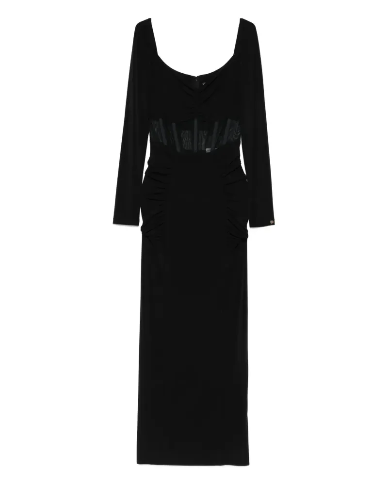 NISSA Midikleid mit langen Ärmeln - Schwarz Schwarz