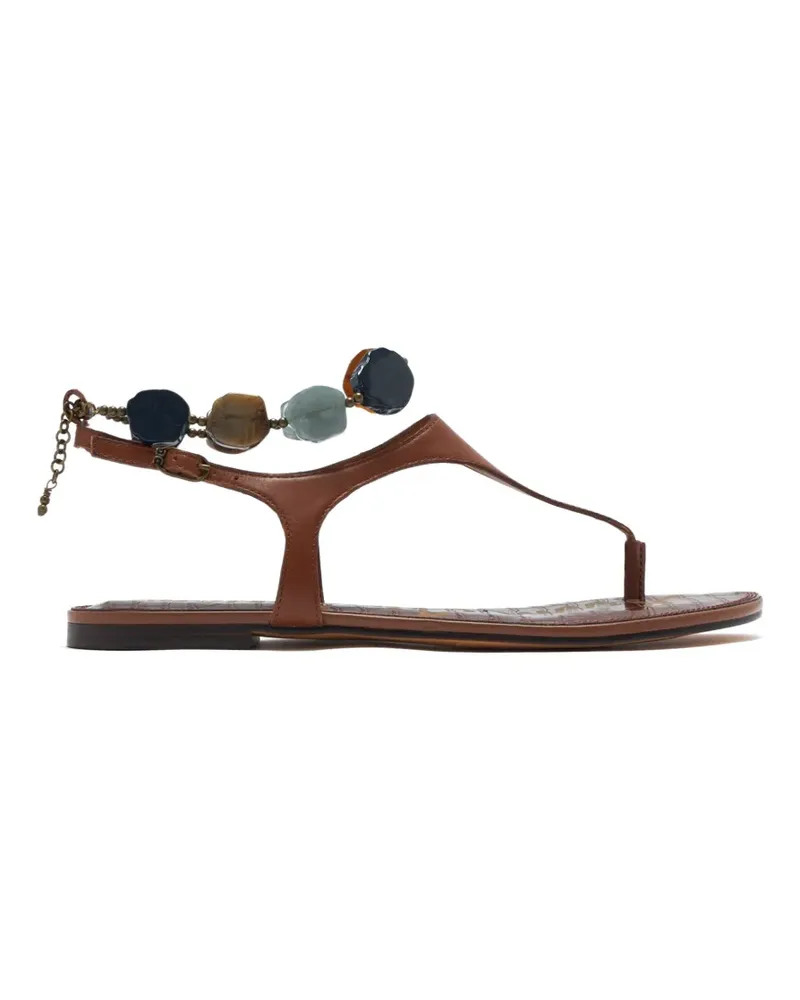Sam Edelman Canna Thong bead-embellished sandals - Braun Braun