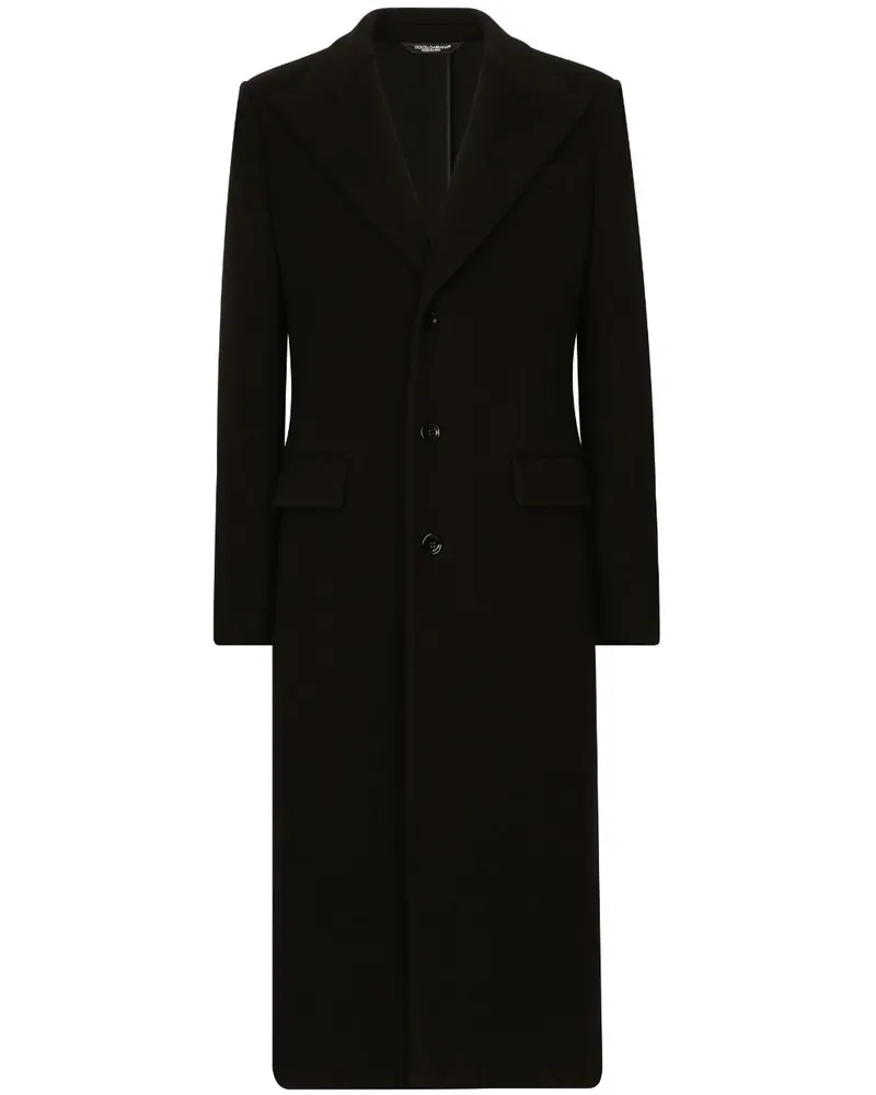 Dolce & Gabbana Mantel mit fallendem Revers - Schwarz Schwarz