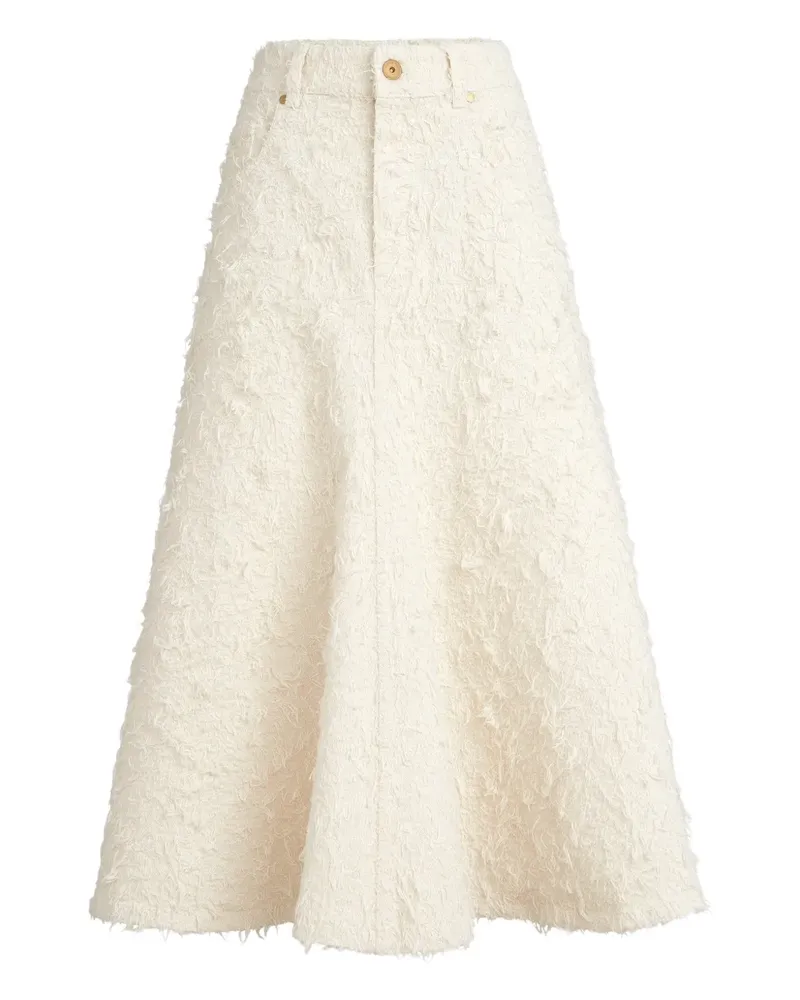 Brunello Cucinelli Midirock mit verschwommener Struktur - Nude Nude