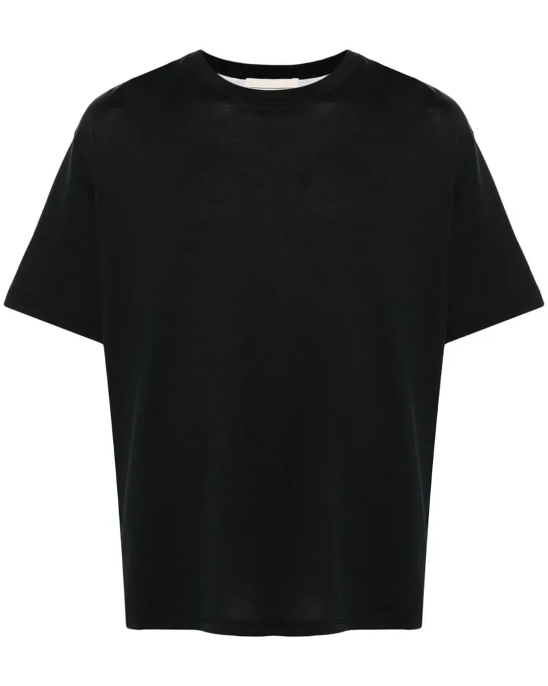 Eleventy T-Shirt mit Logo-Print - Schwarz Schwarz