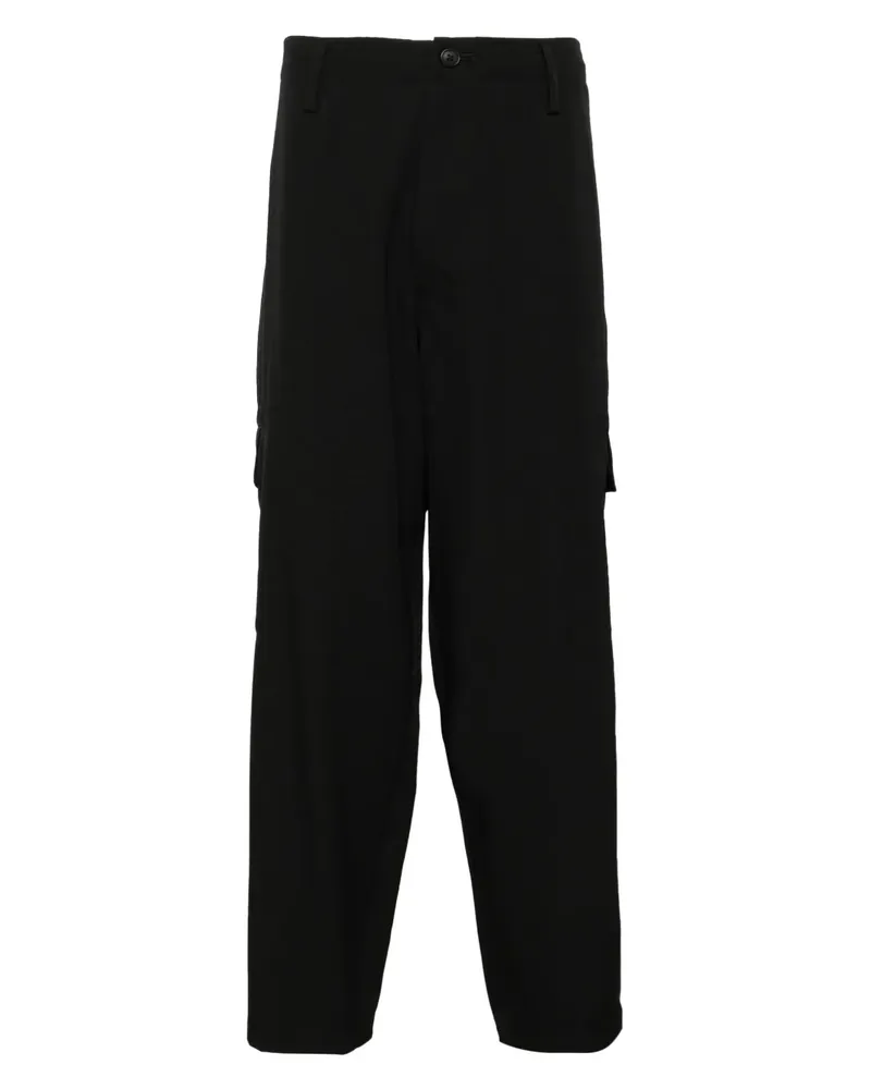 Yohji Yamamoto Hose aus Wollgabardine - Schwarz Schwarz