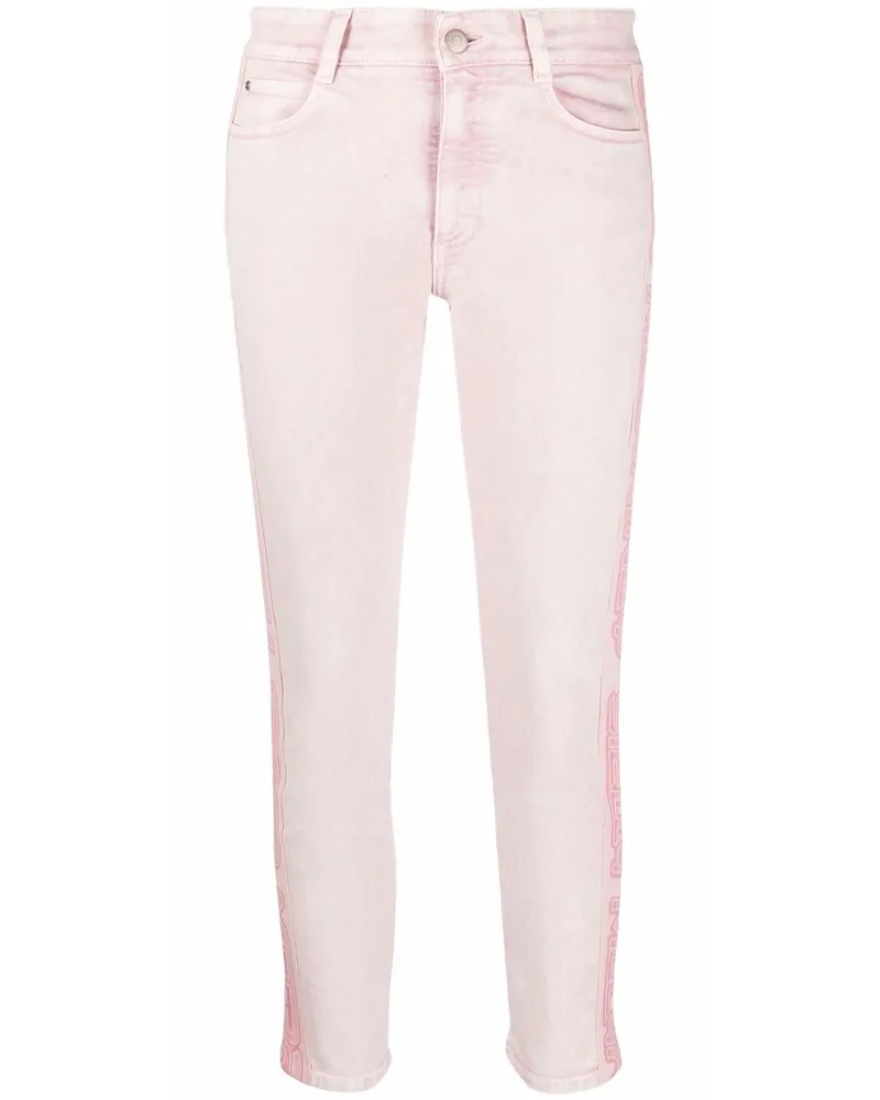 Stella McCartney Skinny-Jeans mit Logo - Rosa Rosa