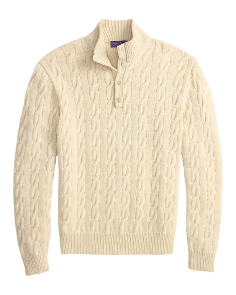 Ralph Lauren Kaschmirpullover mit Zopfmuster - Nude Nude