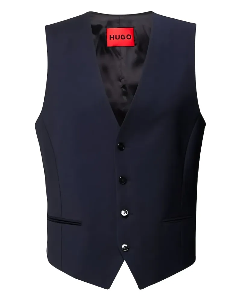 HUGO BOSS Weste mit Knopfleiste - Blau Blau