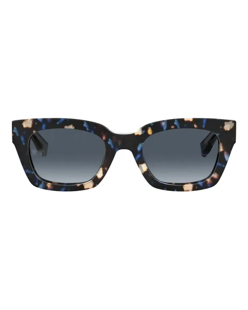 Tommy Hilfiger tortoiseshell-effect rectangle-frame sunglasses - Schwarz Schwarz
