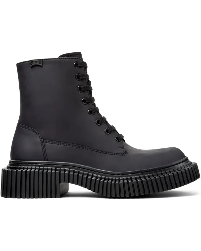 Camper Chunky Berlin Stiefel mit Schnürung 33mm - Schwarz Schwarz