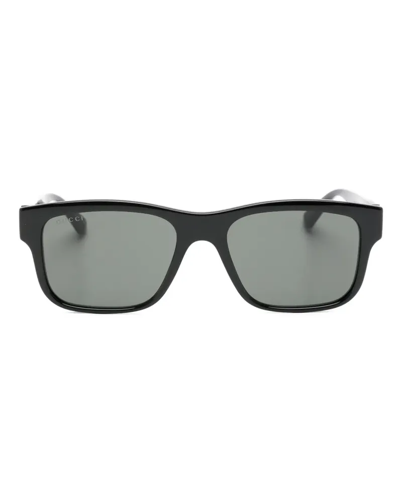 Gucci rectangle-frame sunglasses - Schwarz Schwarz