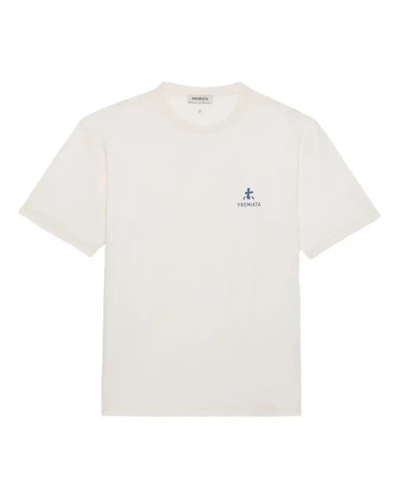 Premiata logo-print crew-neck T-shirt - Weiß Weiß