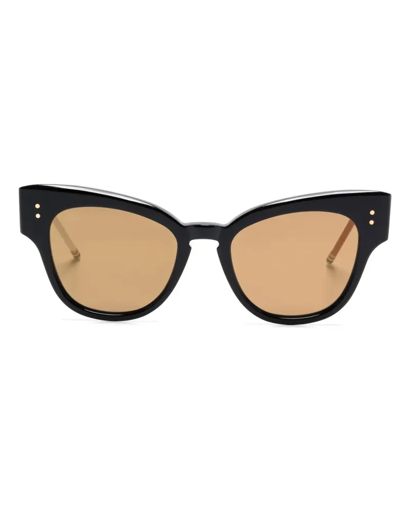 Thom Browne Sonnenbrille mit Cat-Eye-Gestell - Schwarz Schwarz