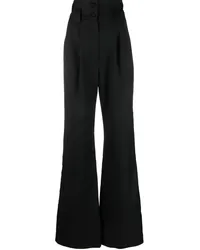 MANURÍ High-Waist-Hose mit weitem Bein Schwarz