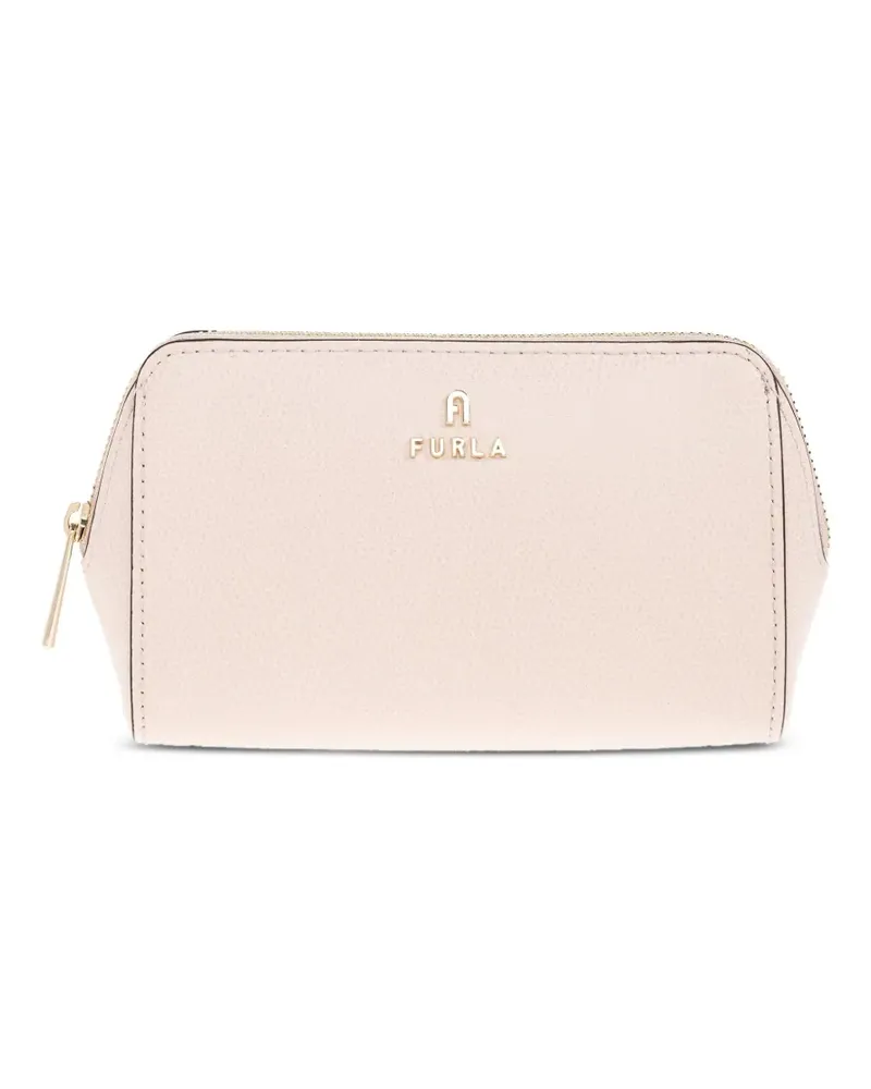 Furla Kosmetiktasche mit Logo-Schild - Rosa Rosa