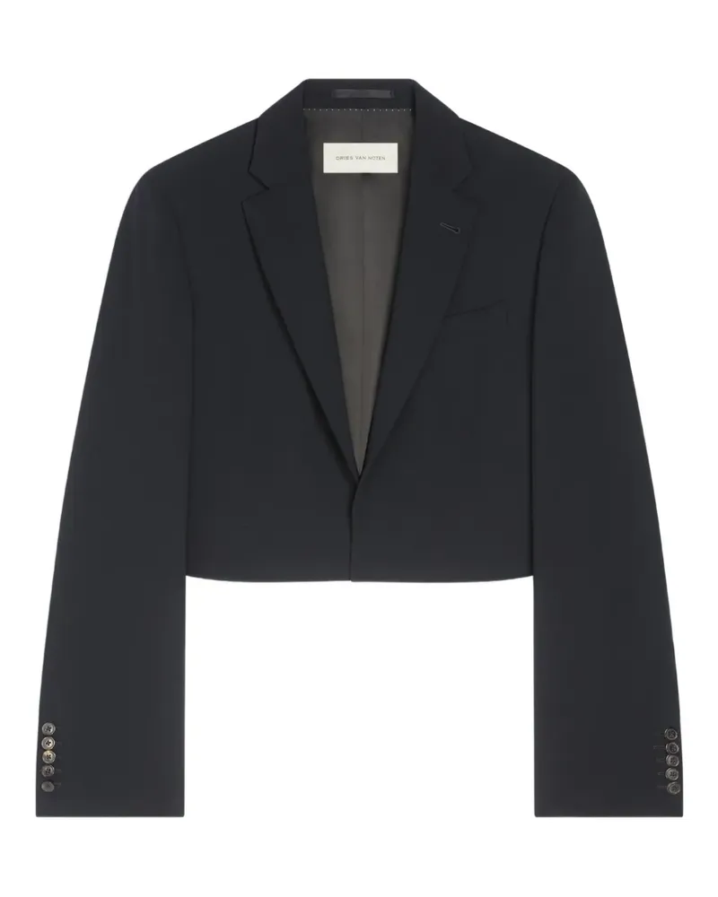 Dries van Noten Cropped-Blazer mit Knopfmanschetten - Schwarz Schwarz