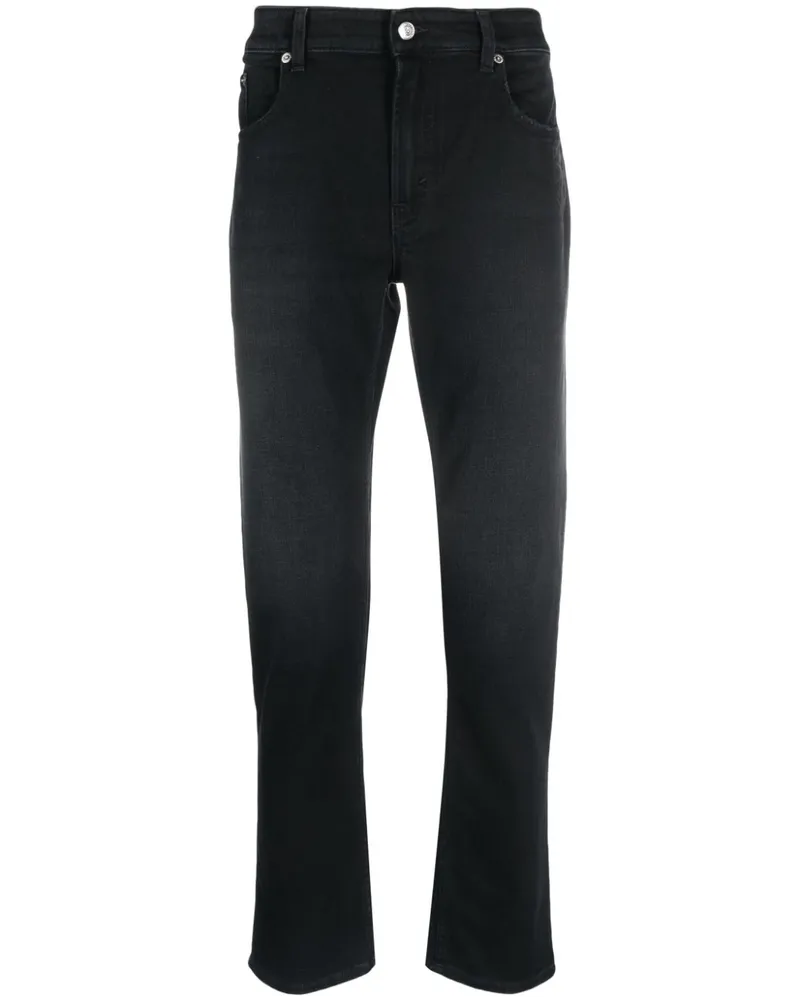 Department 5 Halbhohe Corkey Slim-Fit-Jeans - Schwarz Schwarz