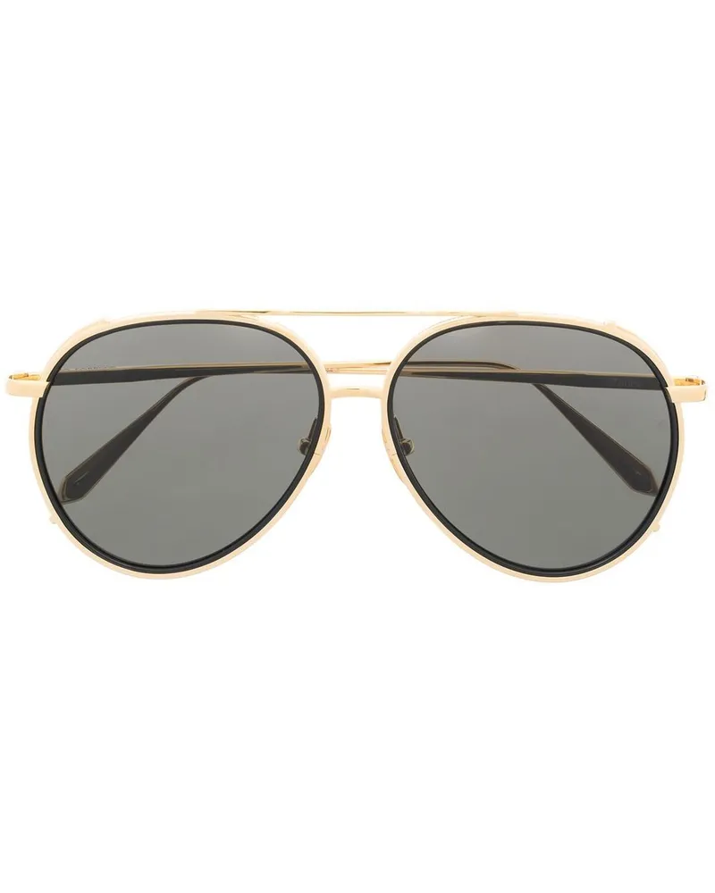 Linda Farrow Torino Pilotenbrille Gold