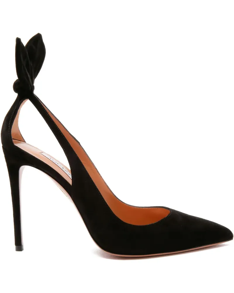 Aquazzura Pumps mit Schleife 105mm - Schwarz Schwarz
