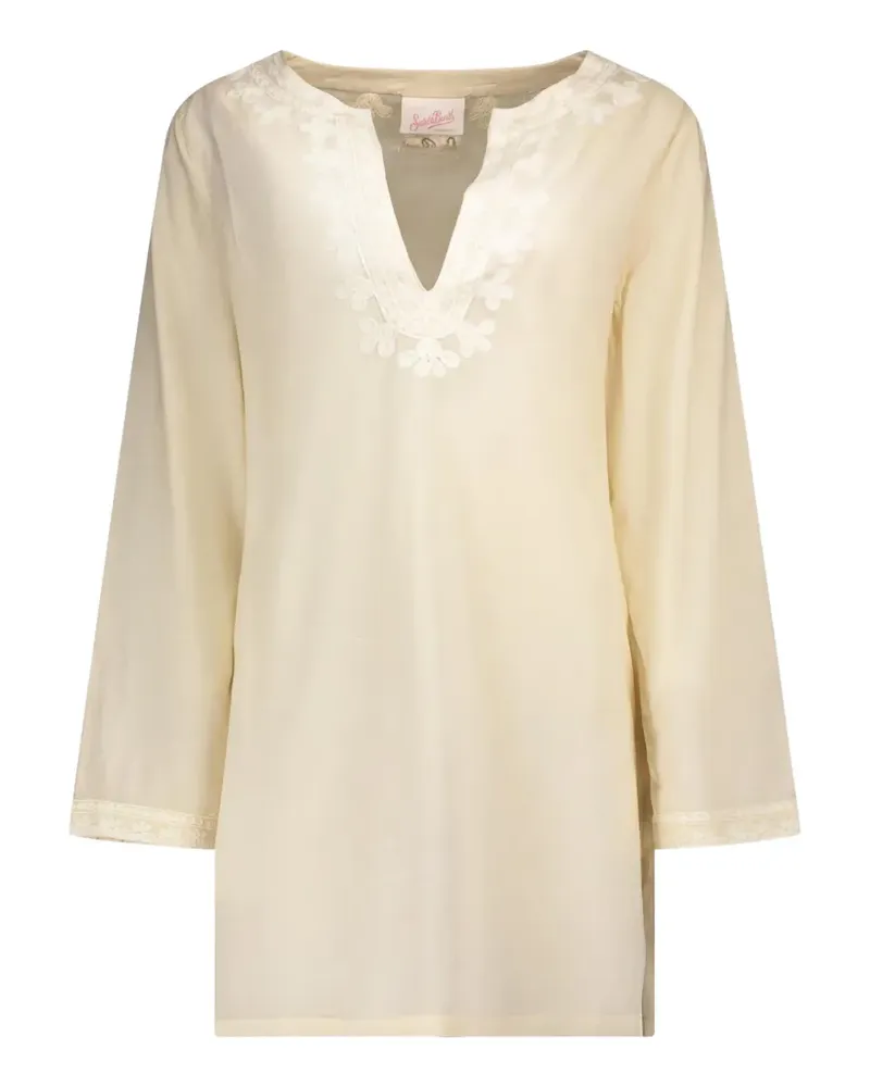 MC2 Saint Barth Cedy Kleid mit V-Ausschnitt - Nude Nude