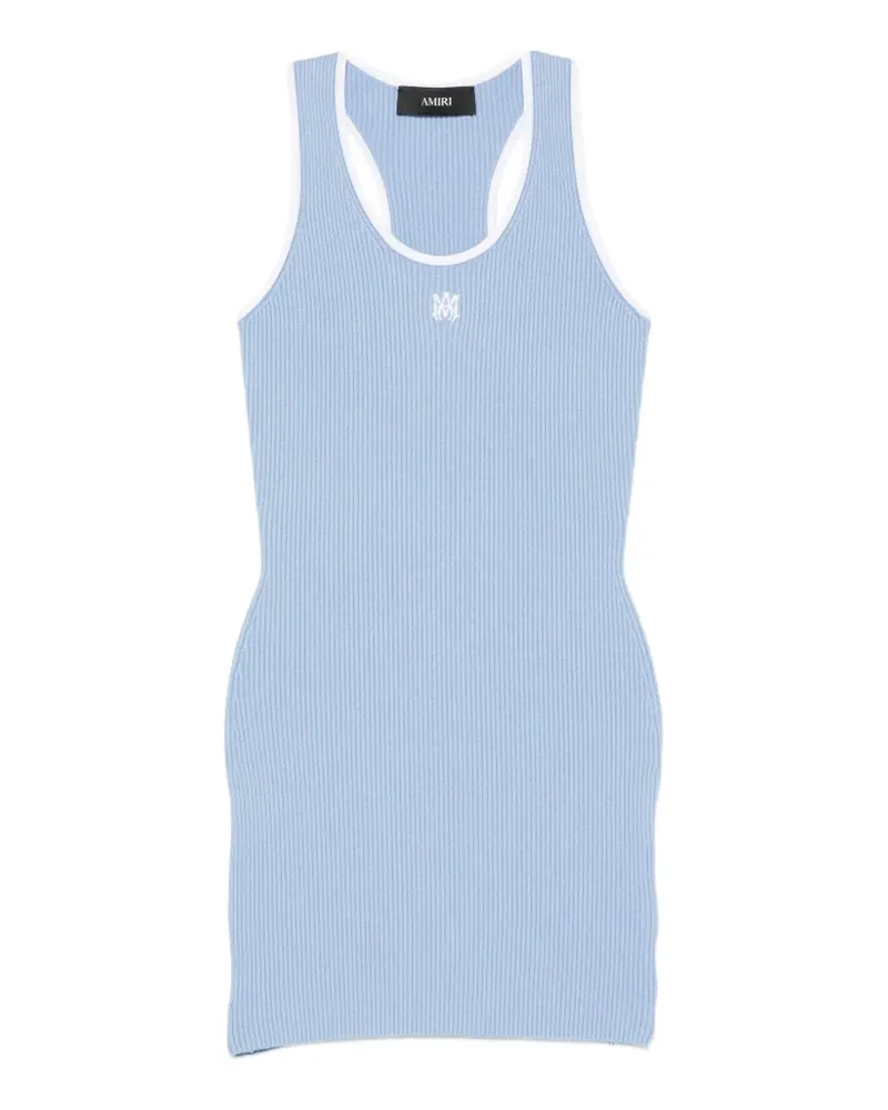 Amiri ribbed-knit mini dress - Blau Blau